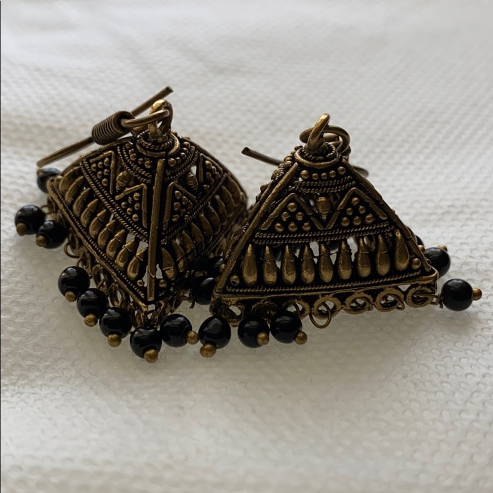 Fish hooks oxidized earrings